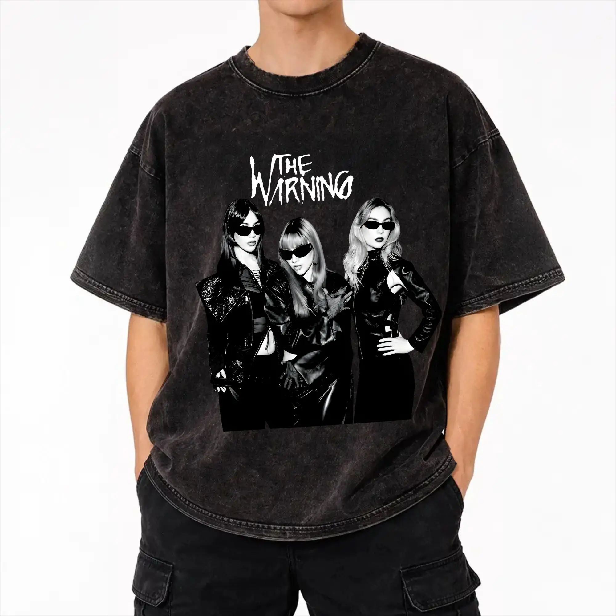 The Warning Alternative Rock Band Accessories Washed T Shirts Men Women Streetwear Hip Hop T-Shirts Summer  Tee Shirt