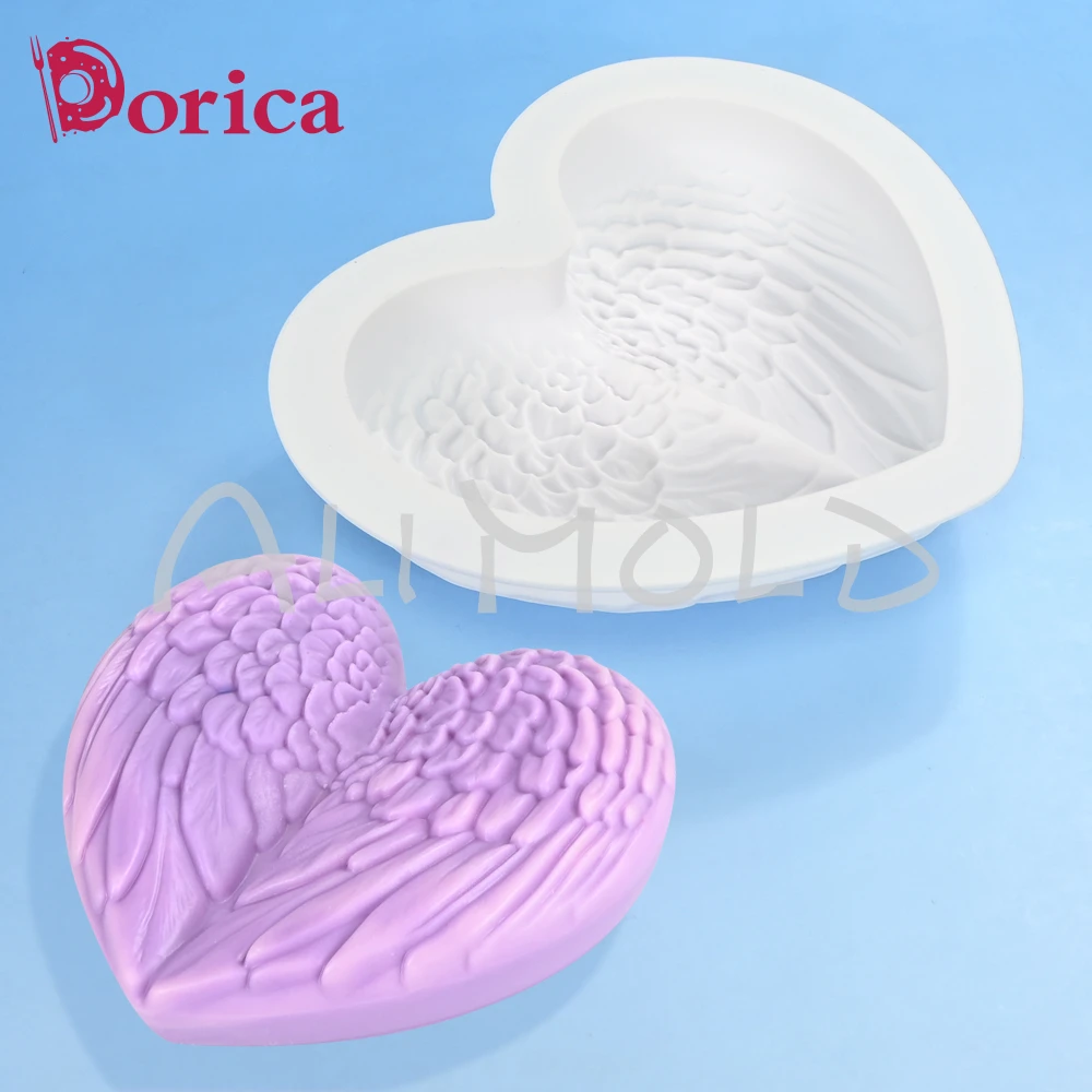 Candle Supplies Eu - Dorica 3D Wings Heart Silicone Mold