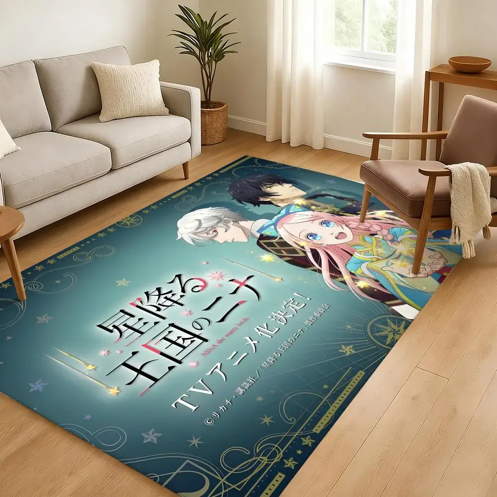 Nina the Starry Bride Floor Mat Soft Thickened Absorbent Non-Slip Bedroom Living Room Door Mat Home Decor Flannel Rugs