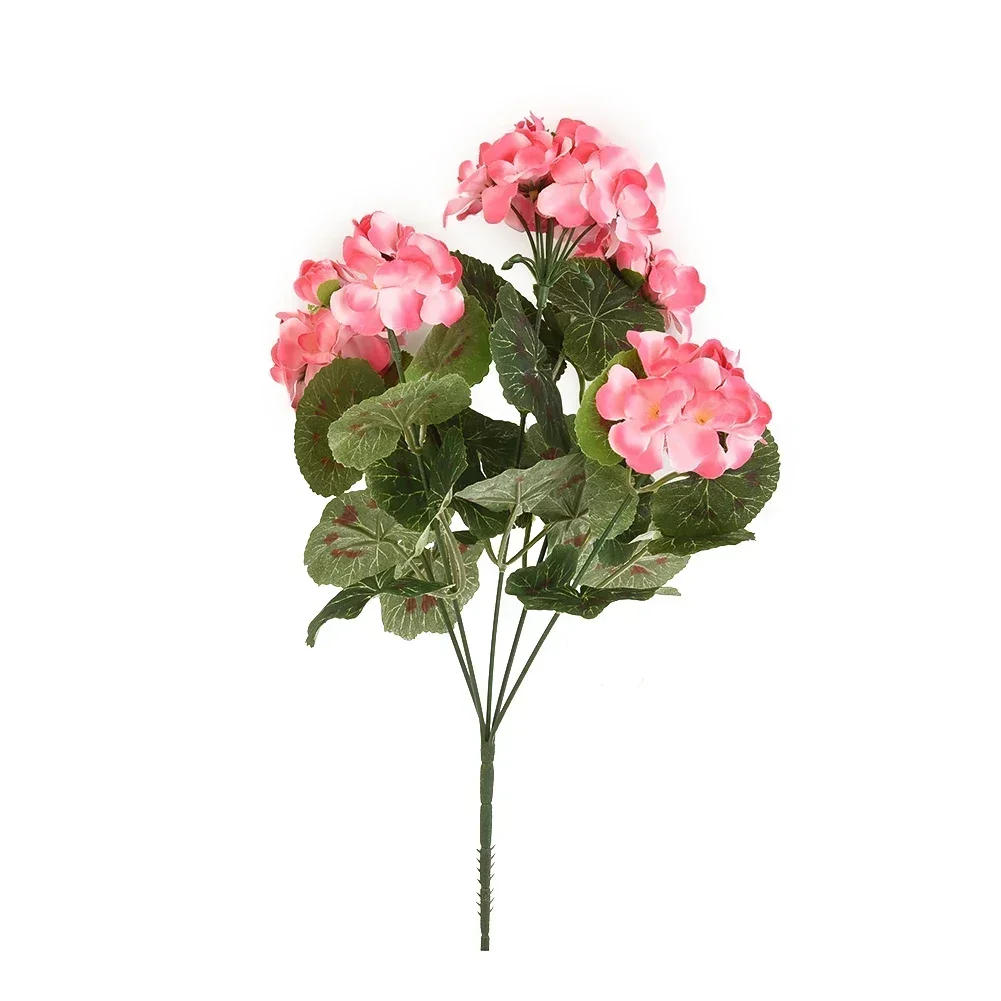 Nuevas flores artificiales, bayonia, geranio, planta de flores falsas, boda, Navidad, sala de estar, decoración de mesa para juegos fotográficos