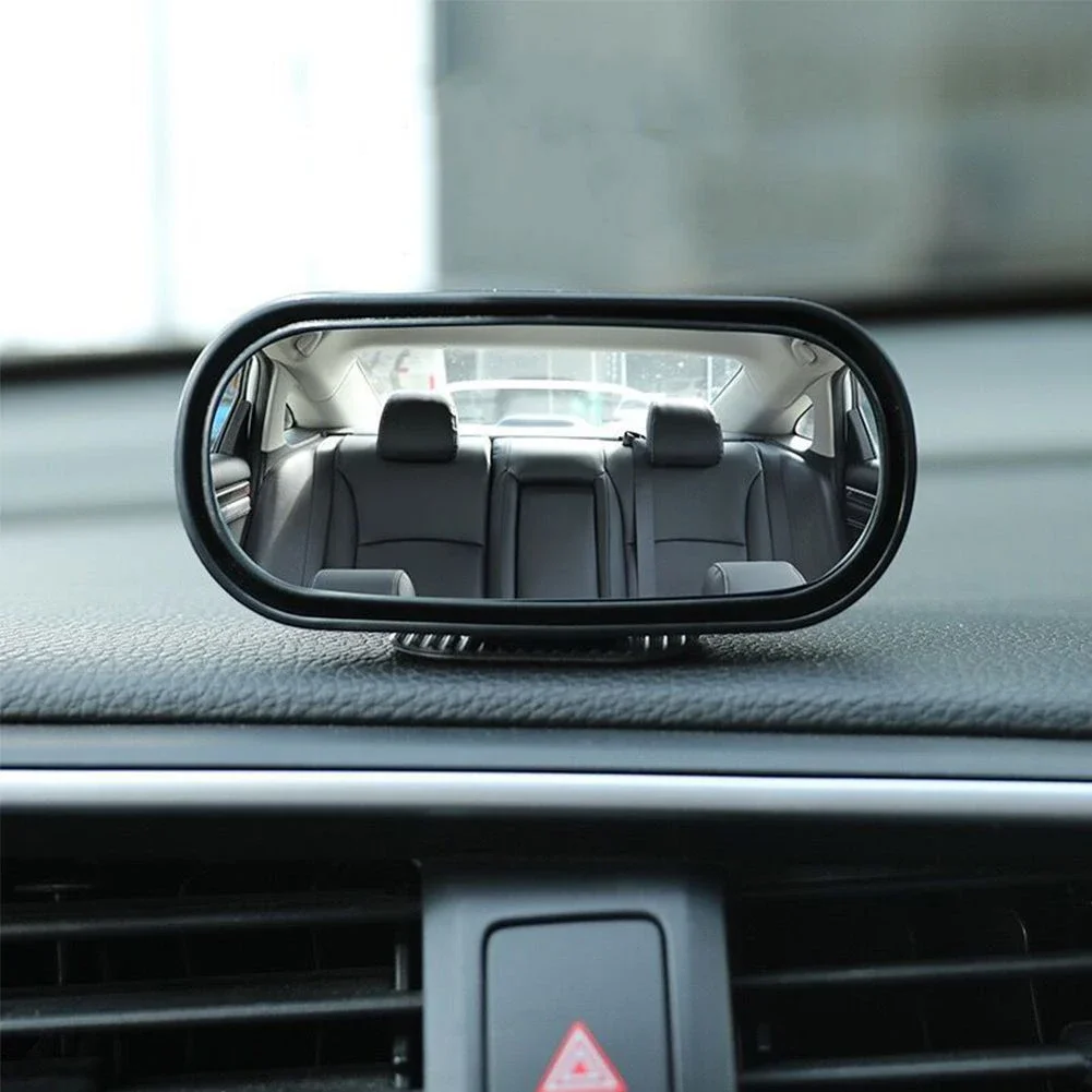 Side-View Mirror° Wide Angle Blind Spot Mirror Side View Mirror 12.5x5 Cm 4.92x1.97 Inch ABS + Glass Black