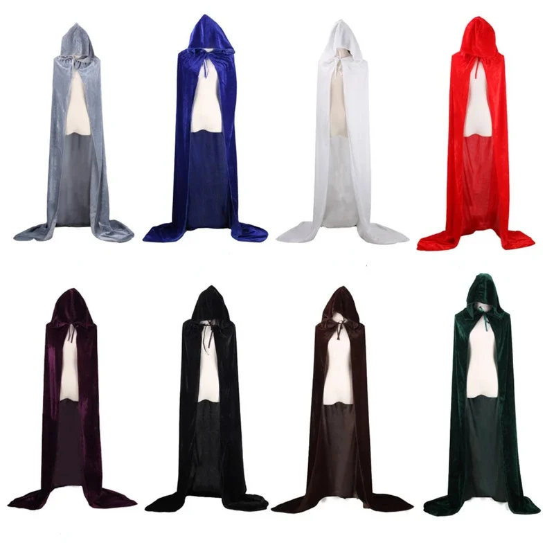 Morte Cosplay Mago Lungo Strega Principe Principessa Wicca, Vampiro, 5 Couleurs Mantello di Halloween Costume di Natalex;8's,6;