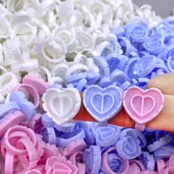 100Pcs Wholesale Disposable Eyelash Glue Fan Cup Rings Holder Container Tattoo Pigment Eyelash Extension Tools Lash Supplies