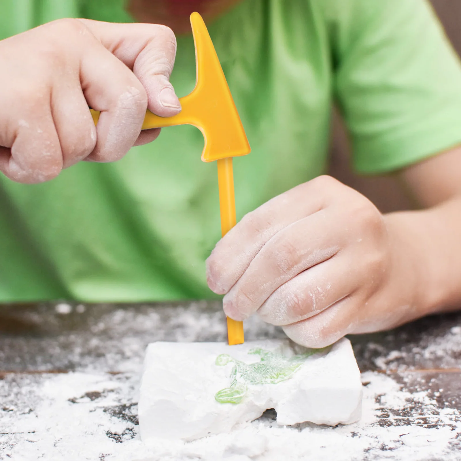 1 conjunto de ferramentas de escavação para crianças, bordas suaves, leve, cores brilhantes, kit de escavação de dinossauro, ferramenta de escavação arqueológica, construção