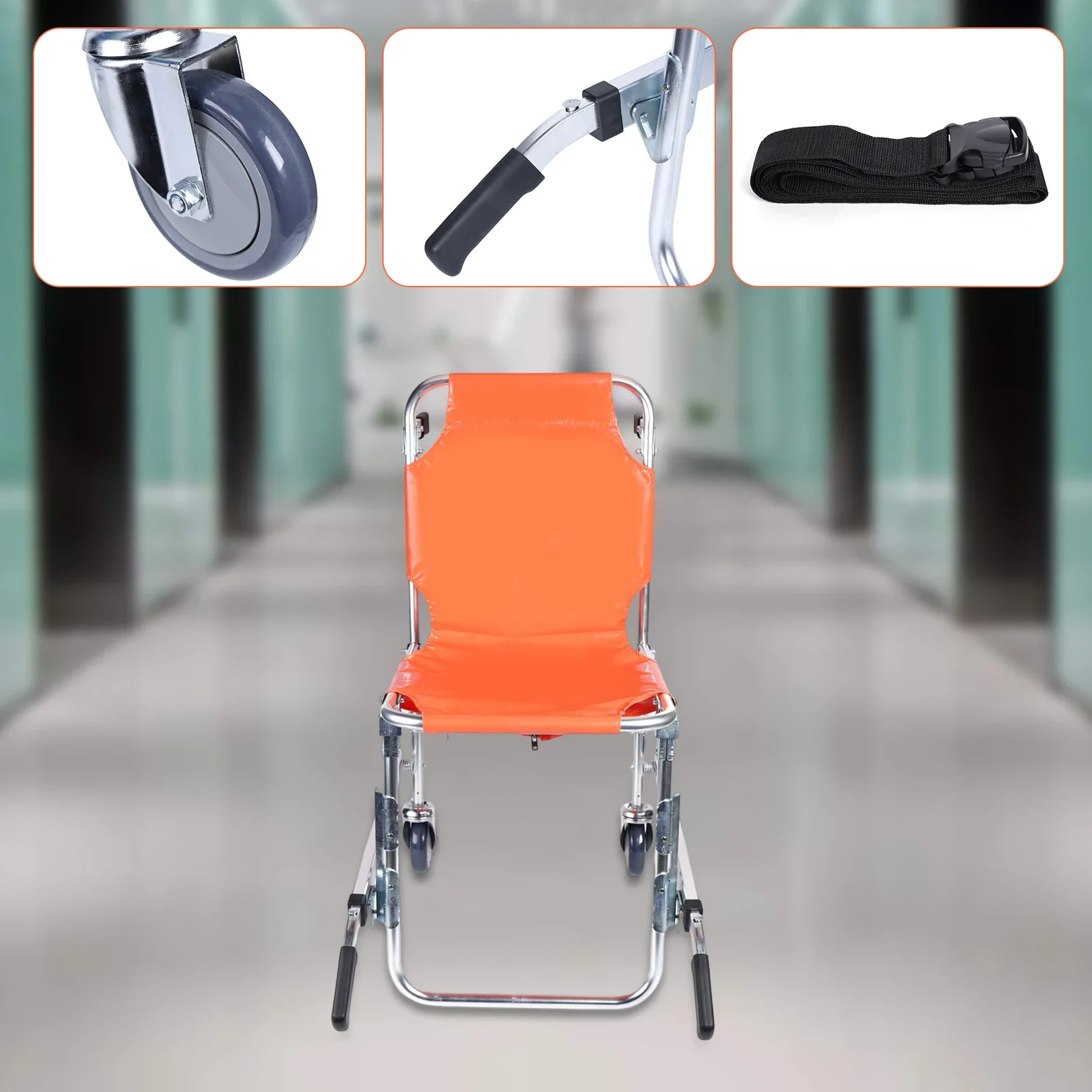 Treppenstrecker, medizinische Notfall-Evakuierung, Heben, Klettern, Rollstuhl, 2-Rad, faltbar, Notfallanlage