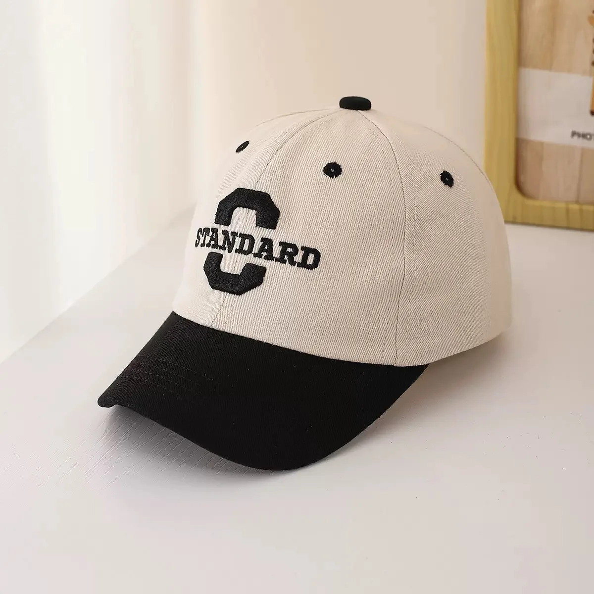 

New Kids Baseball Cap Unisex Embroidered Letter C Trendy Cool Sun Hat for Outdoor Shade Adjustable Mid-Size Duckbill Cap