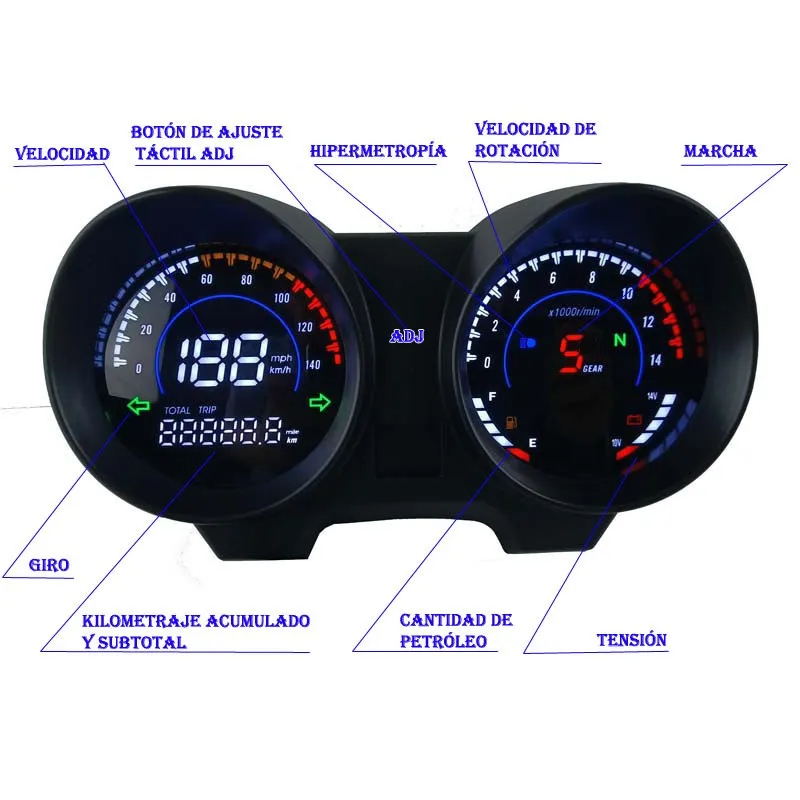 Motorcycle Upgrade Digital Instrument Panel For TITAN 150 FAN150 CG150 For TITAN150 ESD MINSK D4 125 For Zanella Rx 150