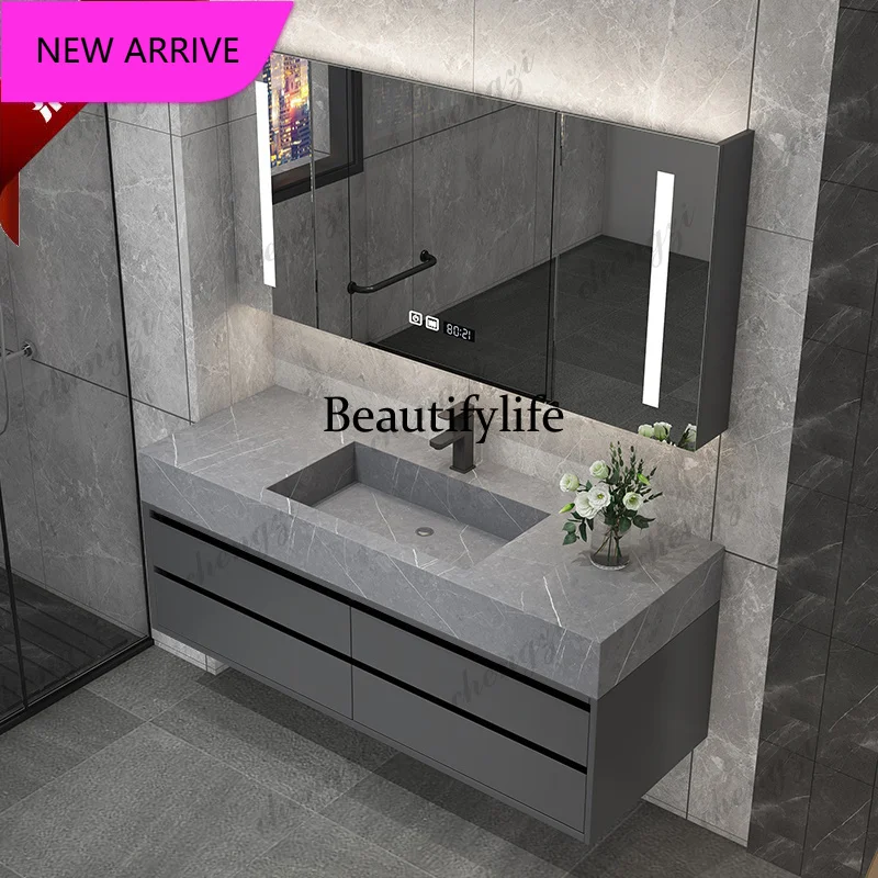 CC Solid Wood Boards Modern Smart Home Improvement Furniture Bathroom Fixture Bathroom Cabinets Bathroom Vanities Cabinet with S