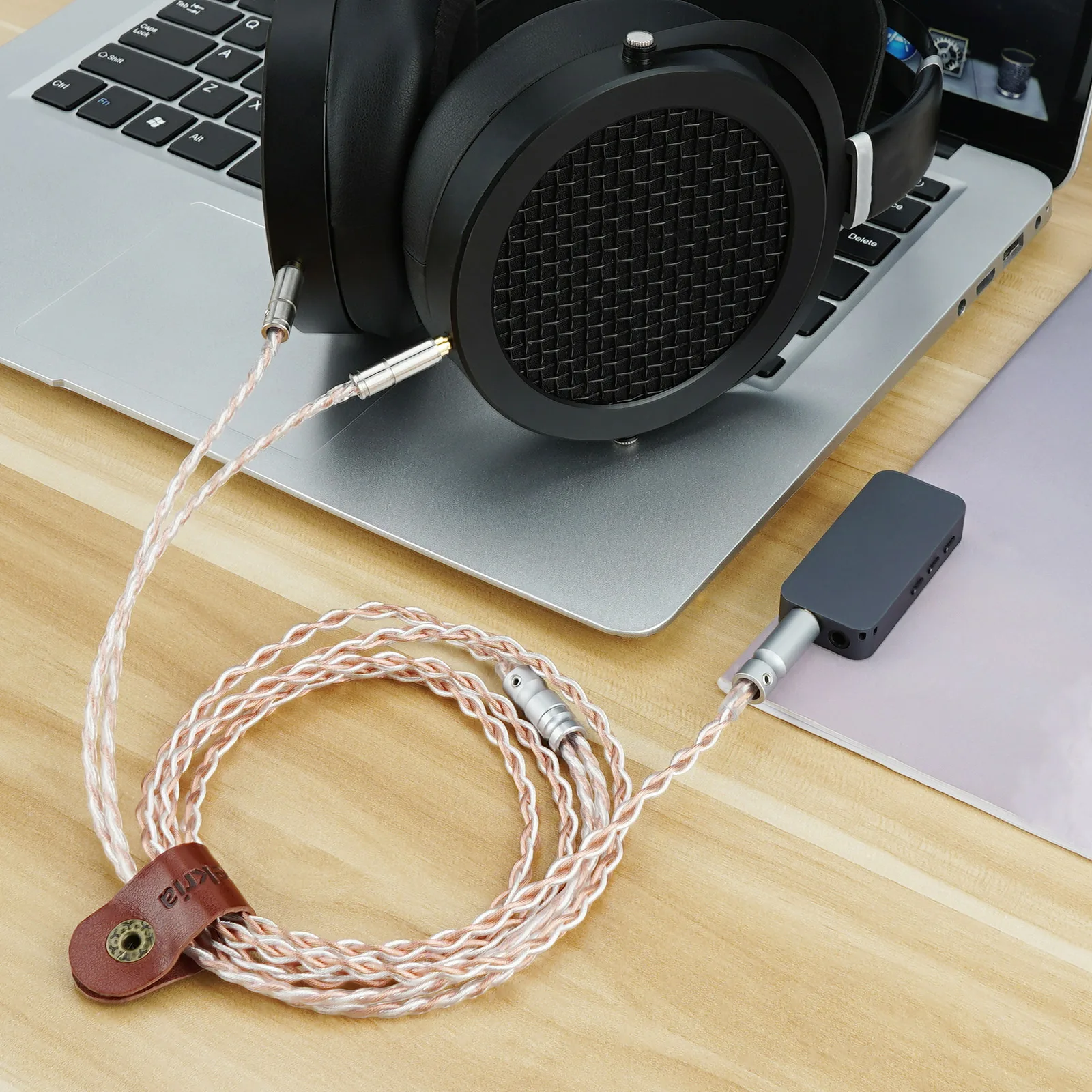 Geekria 4,4mm symmetrisches Kabel für HIFIMAN Sundara Ananda Edition XS HE400se HE4XX 6N OCC versilbertes Audiokabel 1,5m – Detail 3