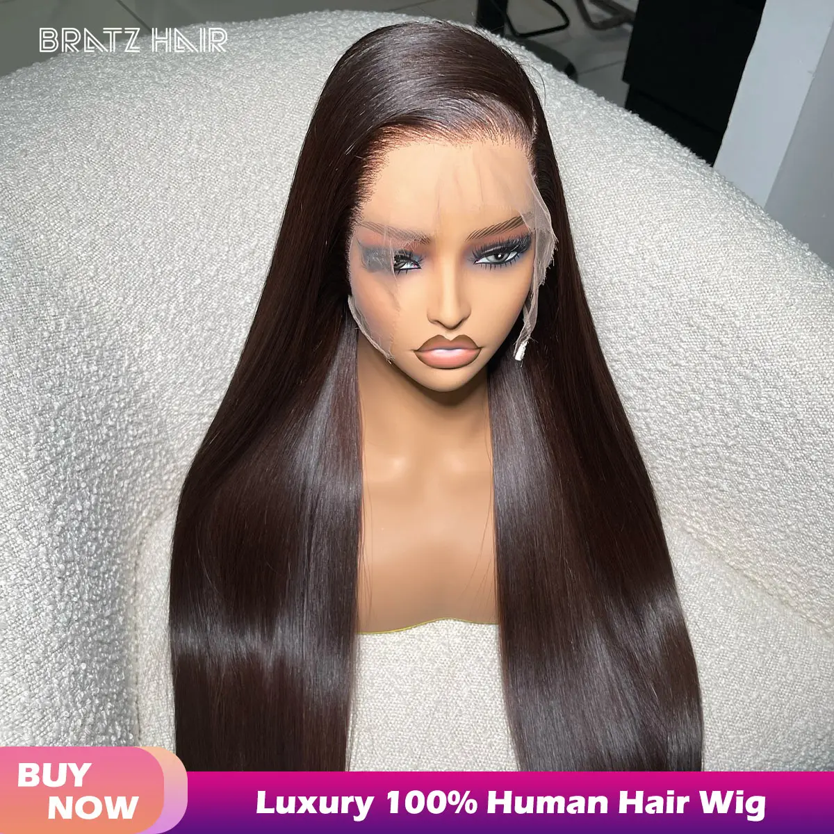 

13x6 HD Lace Front Wig Human Hair Brown Color 13x4 Hdlace Frontal Wig for Woman Pre Plucked 4x4 5x5 Glueless Wigs Ready to Wear