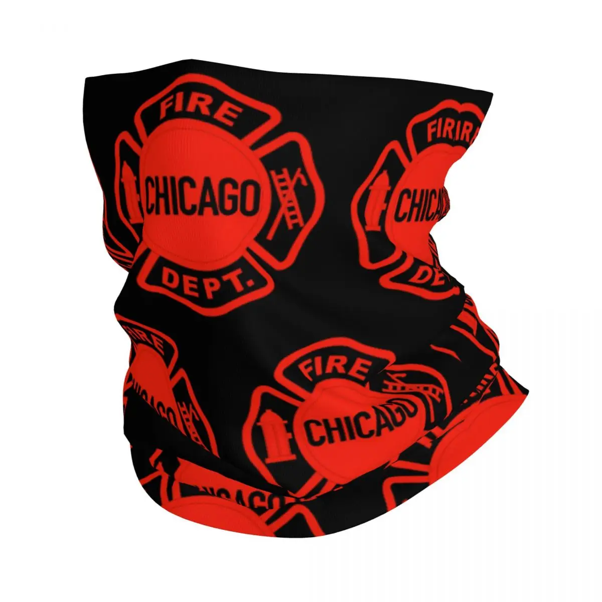 

CHICAGO FIRE LOGO Neck Gaiter Printed Unisex Face Mask Scarf Warm Headband Hiking Windproof