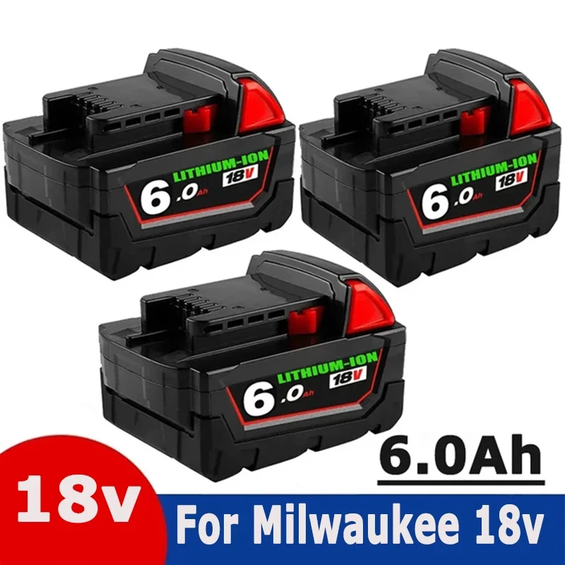 

New 18V 6Ah Replacement for Milwaukee M18 XC Lithium Battery 48-11-1860 48-11-1850 48-11-1840 48-11-1820 Rechargeable Battery