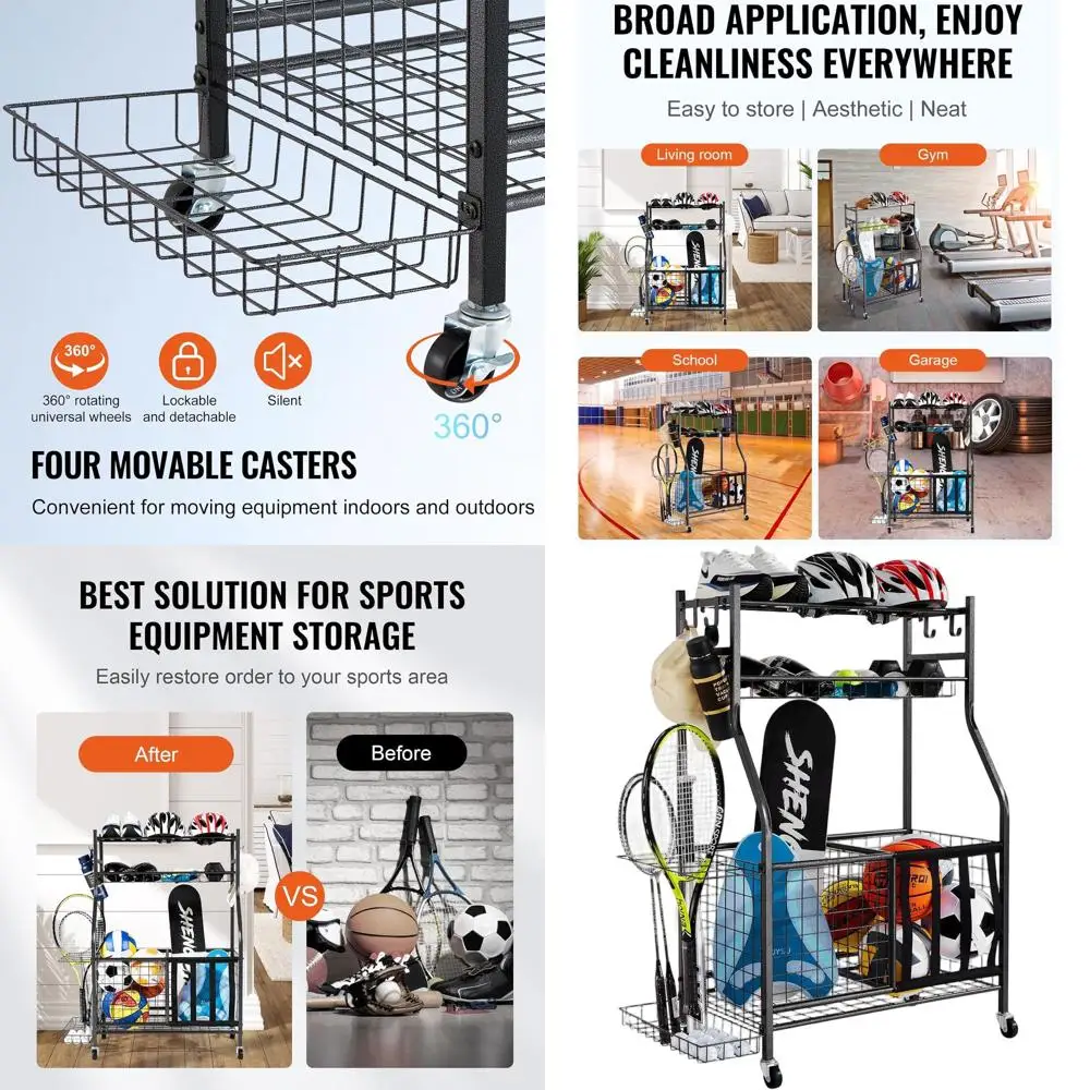 

Стойка-органайзер для сумки для гольфа — подставка для хранения спортивного оборудования, хранилище для гольфа в гараже, крючки для игрушек