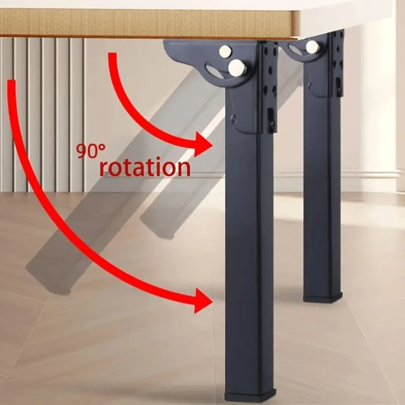 4pcs Folding Table Legs Adjustable 90° Angle Metal Replacement Legs for Sofa Desks and Dressing Tables Includes Mounting Screws