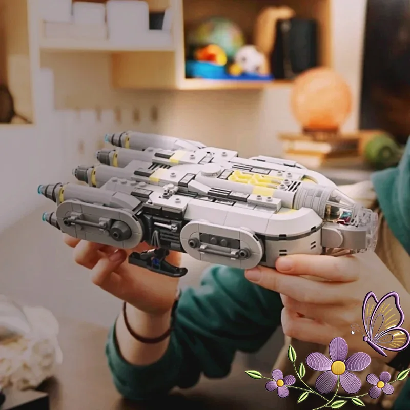 En stock – Kit de construction de vaisseaux spatiaux 701 pièces – Modèle DIY exquis Anzellan – Briques créatives pour décoration – Cadeaux pour adultes et fêtes