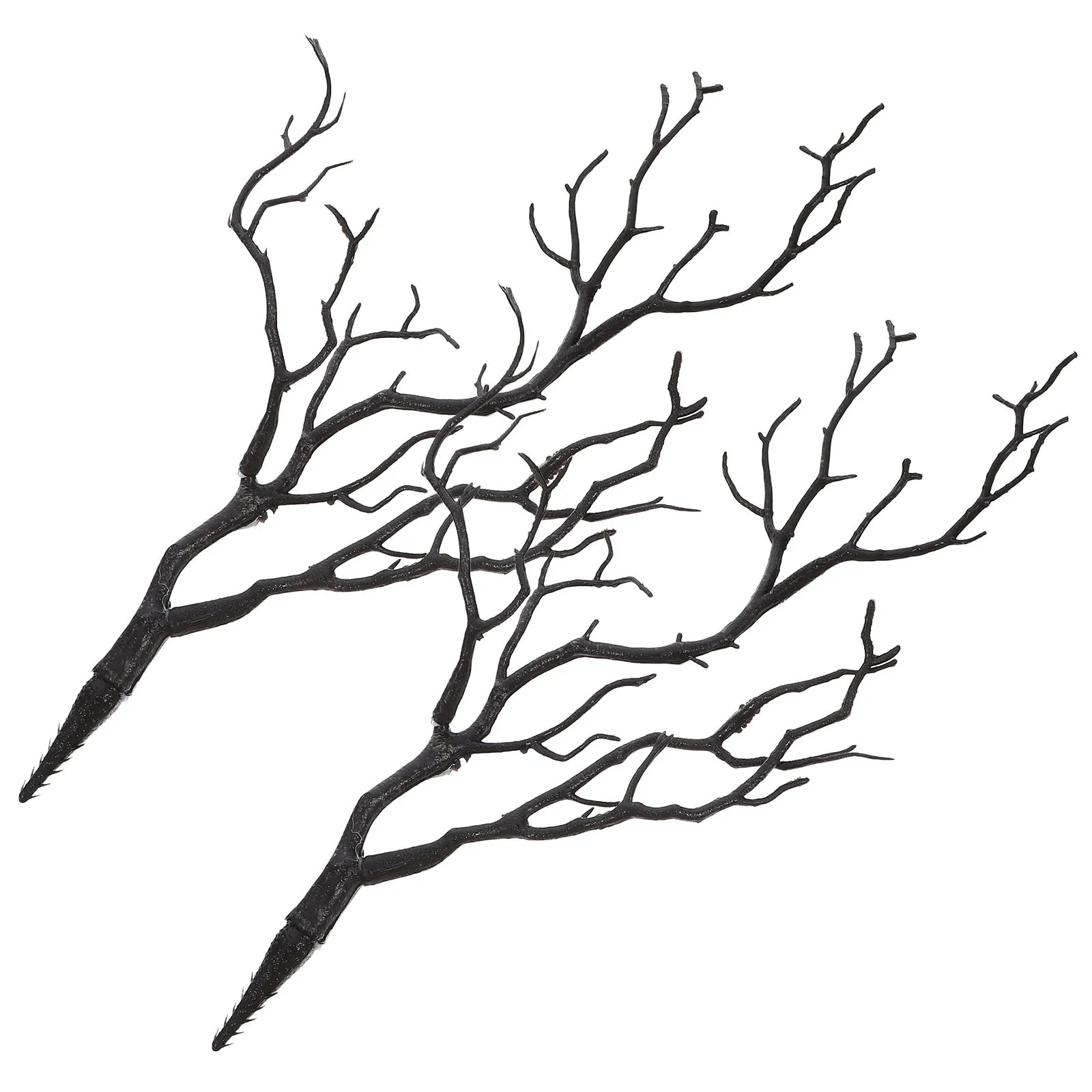 

2pcs Artificial Coral Branches Fake Twig Decorations For Halloween Home Table Vase Filling Stems Diy Craft Simulation Branches