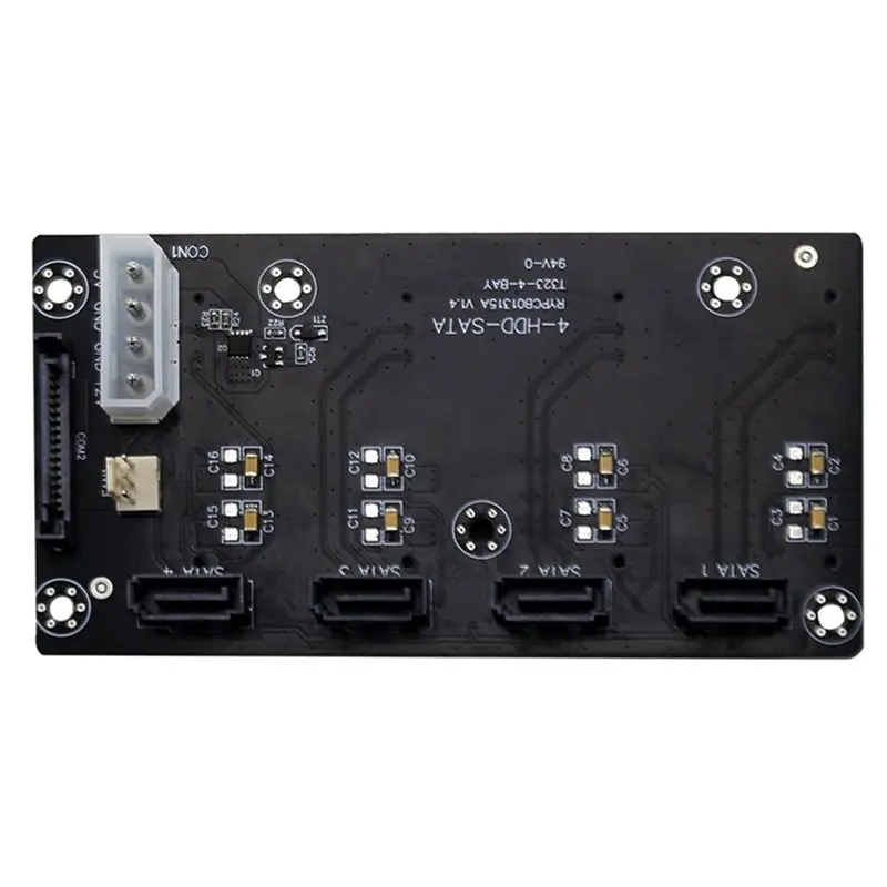 SATA 15P Power Supply Fan Header PC Case Server PC Case Server Backplane Circuit Board 4 SAS7+15 HDD Adapter Motherboard