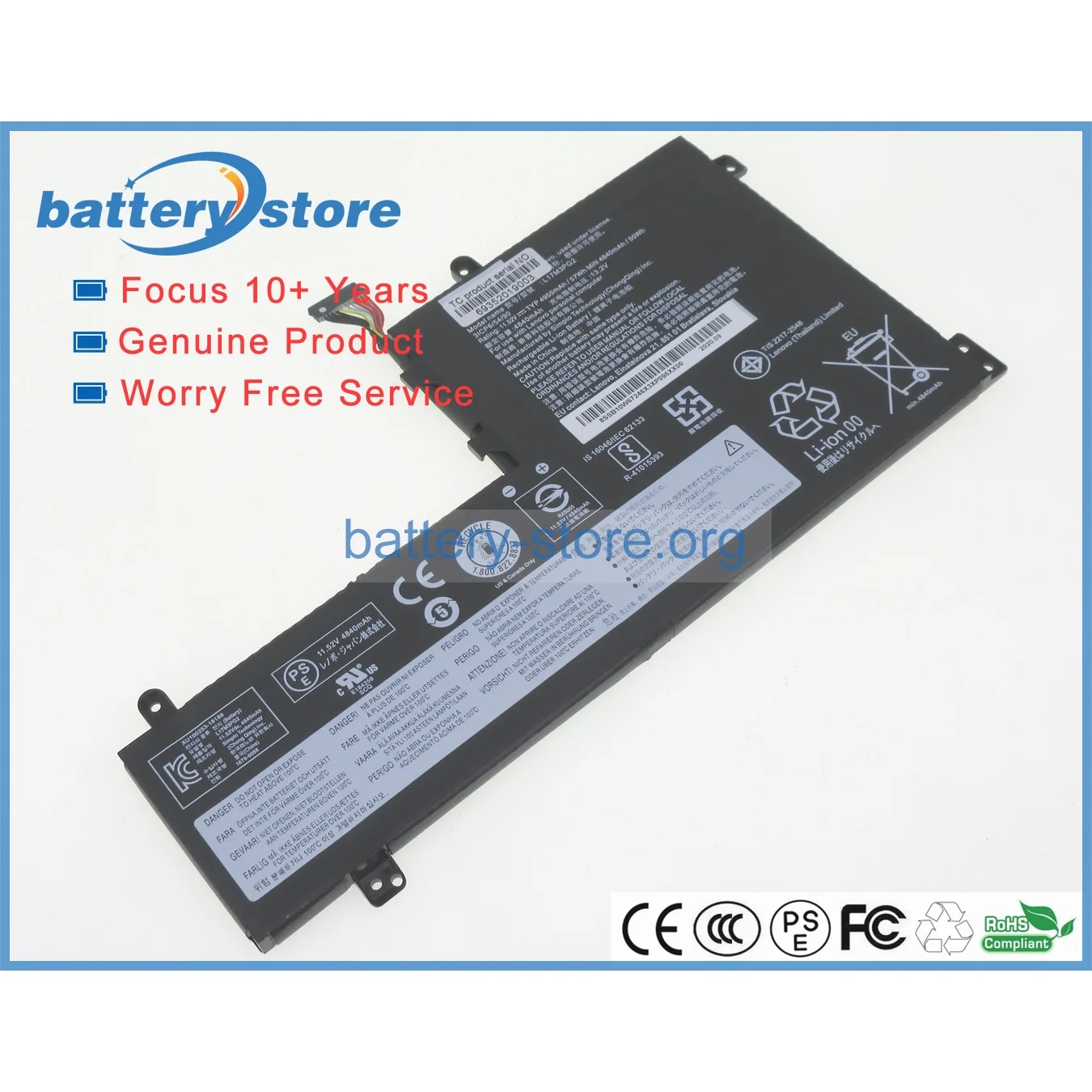 Genuine laptop batteries for SB10W67190,Legion Y740,Y540-17IRH,Y540-15IRH-81SX00B2GE,5B10T31045,928QA228H,11.55V,3 cell