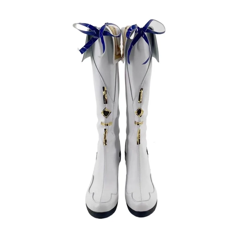 Anime Wuthering Waves Phoebe Cosplay Shoes Women PU Tall Boots for Halloween Carnival Party Christmas