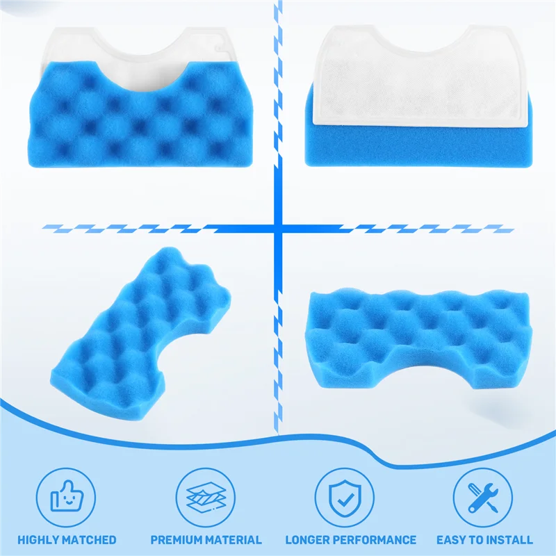 ATP3- 10Set Blue Sponge Filter White Cotton Liver Filter For  DJ97-01040C Series Vacuum Cleaner Parts