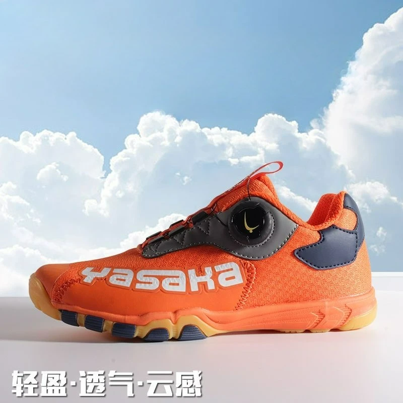 

2026 New Table Tennis Shoes Men Women Orange Badminton Shoes Unisex Non-Slip Sport Shoe Couples Designer Gym Training Shoe