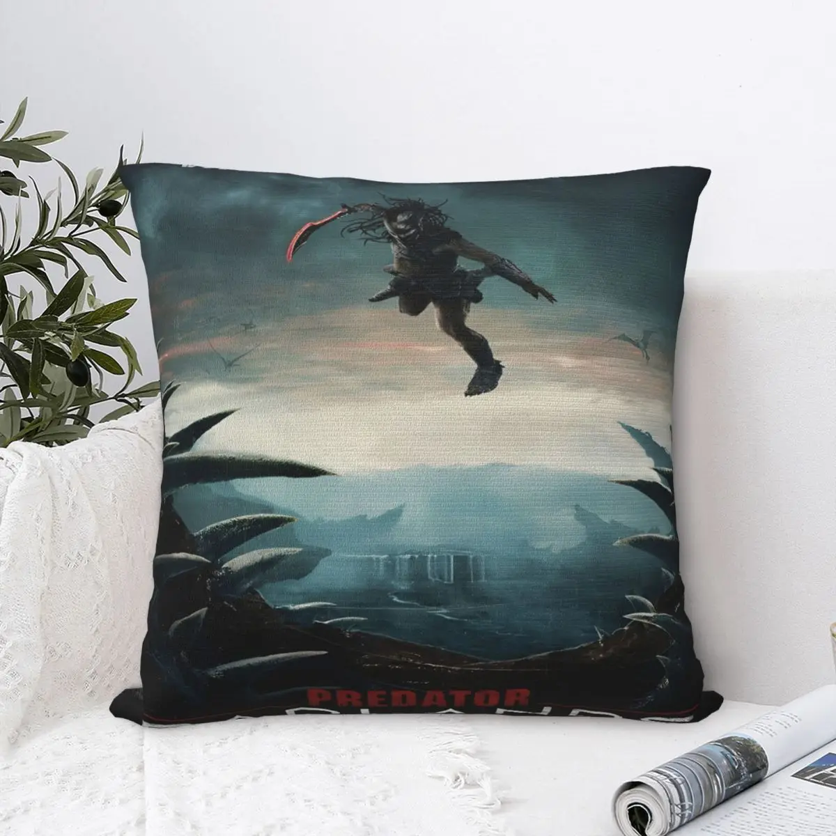 المفترس: غطاء وسادة الأراضي الوعرة المنتج غطاء وسادة بوليستر هدية رمي كيس وسادة غطاء المنزل مربع 40*40 سنتيمتر متعدد الحجم