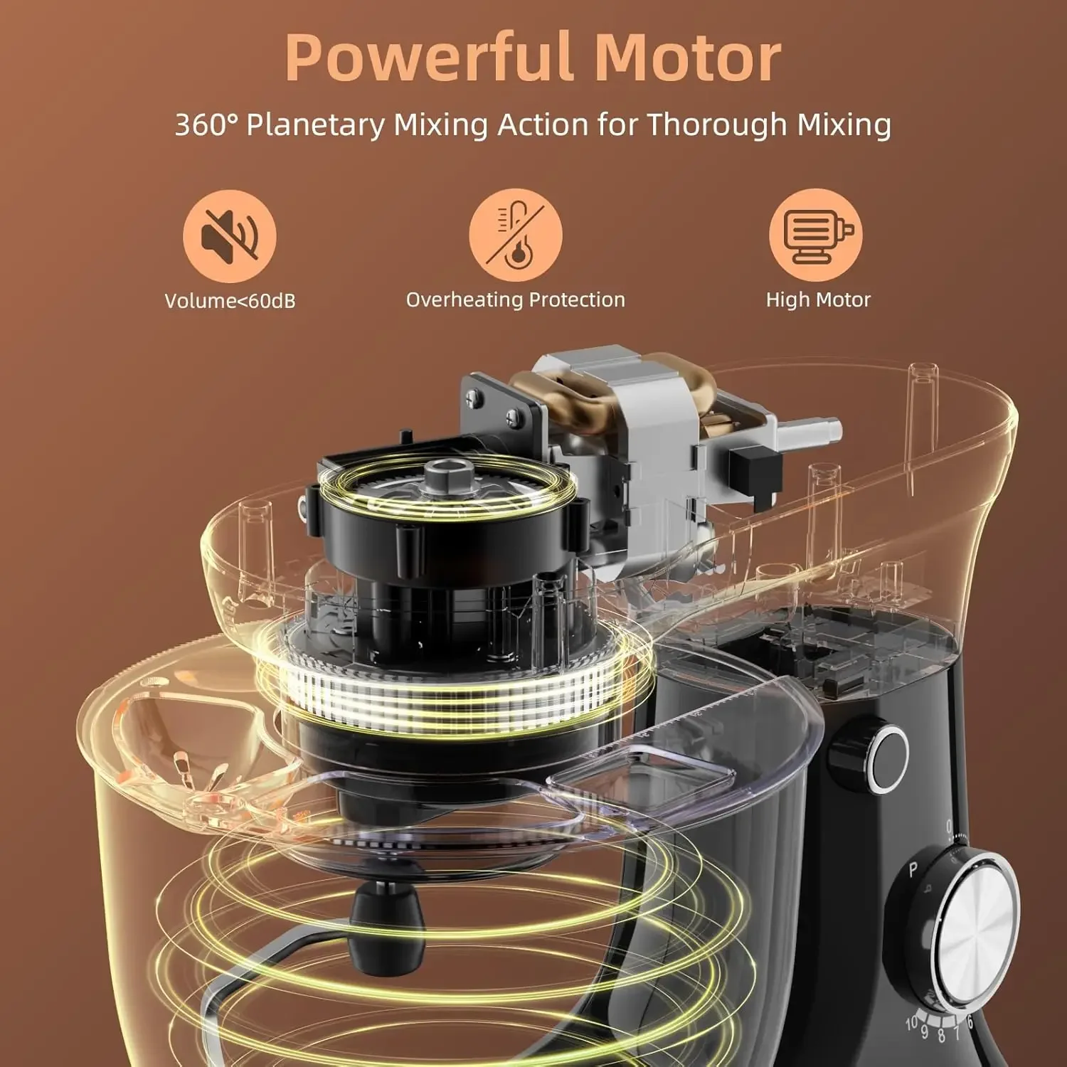 Stand Mixer,10 Speeds Tilt-Head Food Mixer, 3-IN-1 Kitchen Mixer for Daily Cooks with 5.5 QT Bowl,Dough Hook, Beater, W