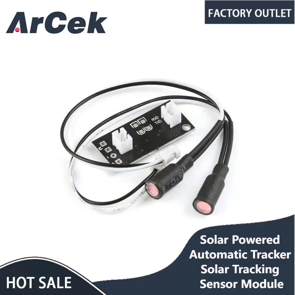 Solar Powered Automatic Tracker Solar Tracking Sensor Module Circuit Board Single Axis DC 5-5.5V Light Source Tracking Plate