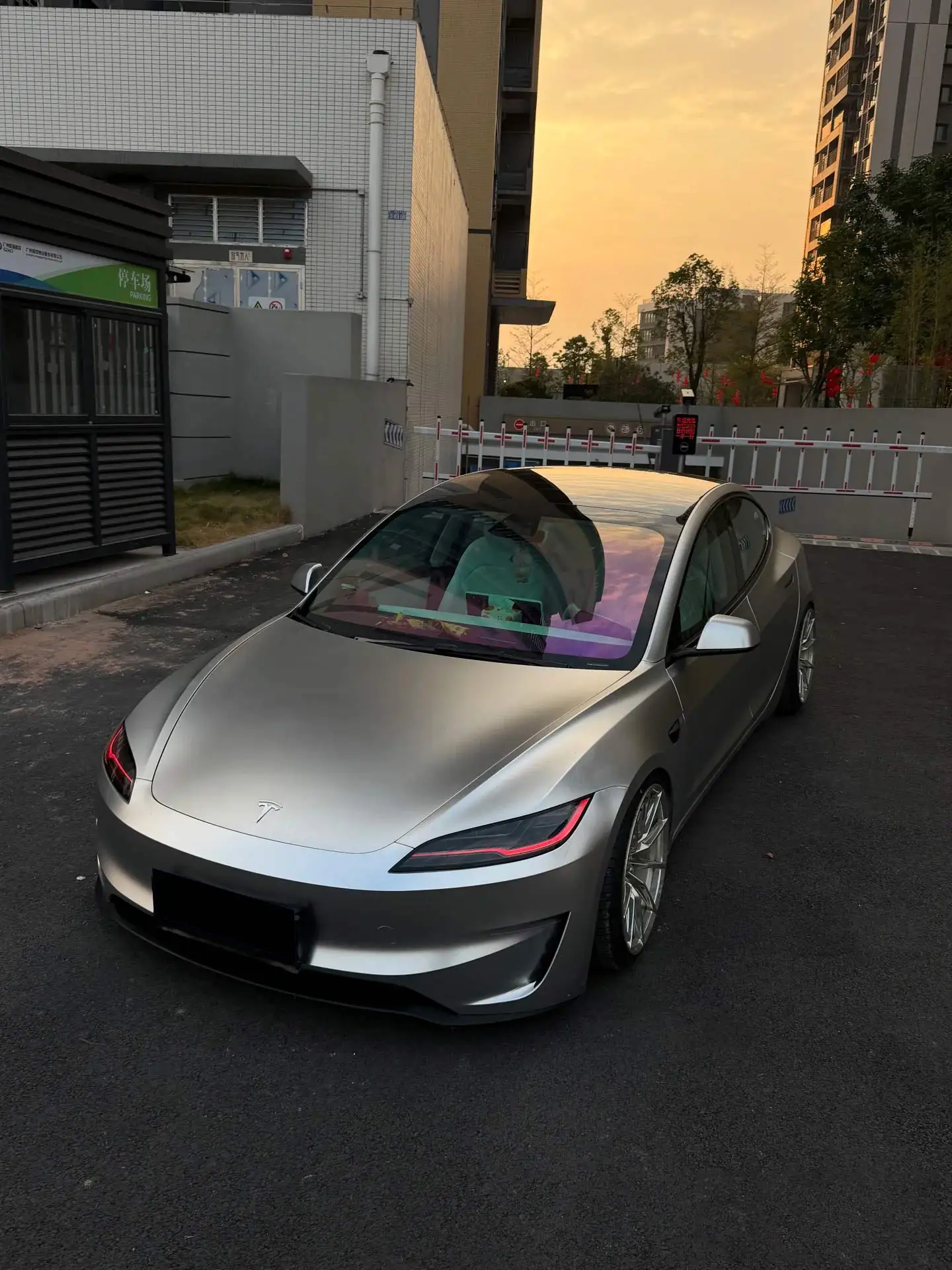 FOR Tesla Model 3 2023-2026 yellow daytime running lights, yellow, red, blue, amber, ice blue RGB daytime running lights
