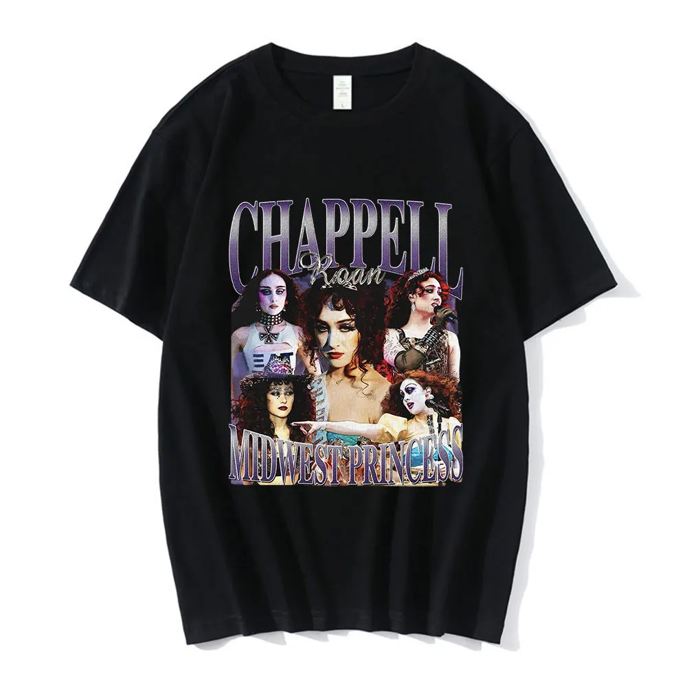 Chappell Roan Midwest Princess Graphic T-shirt Men Women Hip Hop Fashion Country Music T Shirt Cotton Loose T-shirts Streetweawr