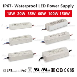 Waterproof power supply, IP67, DC12V/DC24V, Input AC110/220V. For LED Strip