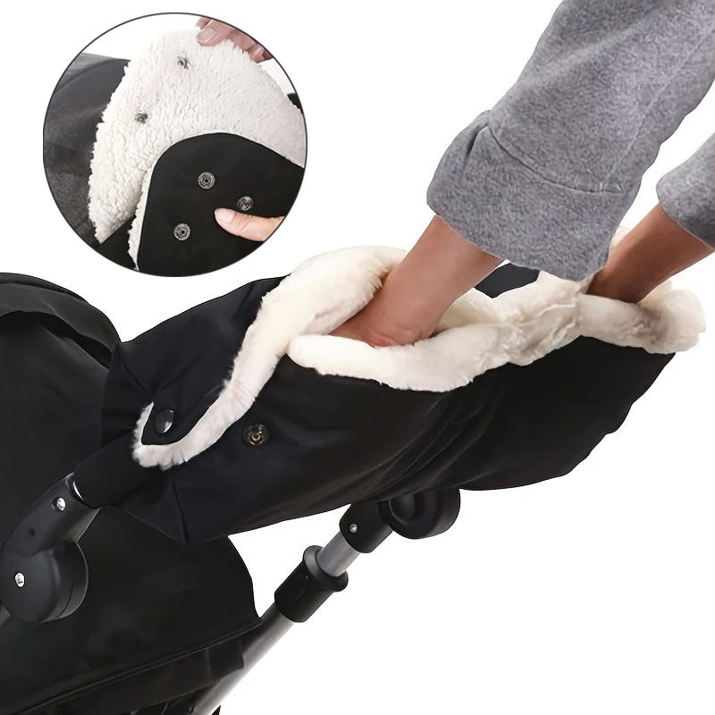 

Winter Baby Stroller Gloves Thickening Warm Comfortable Stroller Glove Universal Windproof Newborn Pram Glove Stroller Accessory