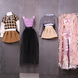 1/6 doll clothing set / New long sleeve sweater coat dress sock shoes / doll accessories for 30cm xinyi Fr ST blythe BB doll