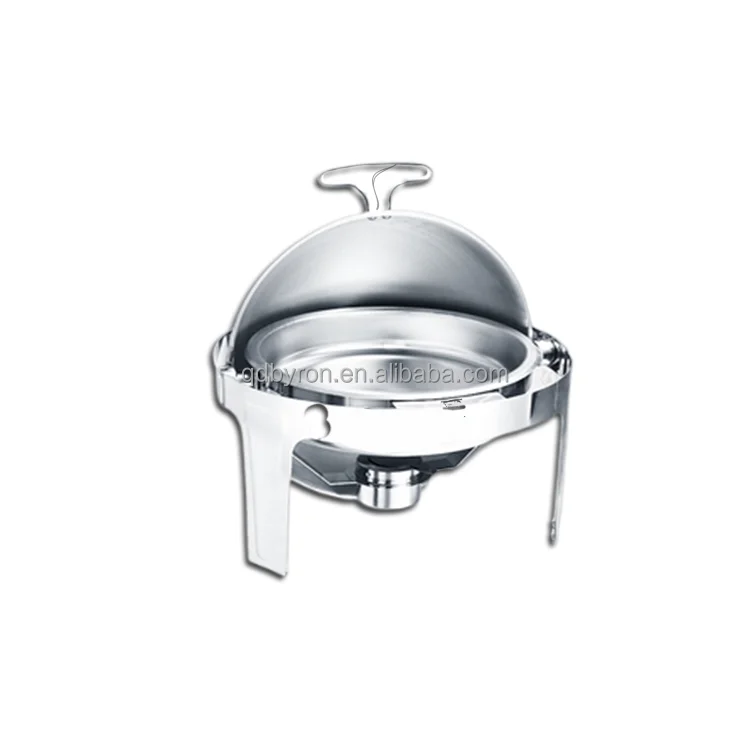 

Wholesale Alcohol Buffet Warmer Round Roll Top Buffet Serving Food Warmer Chaffing Dishes Buffet Meal Furnace
