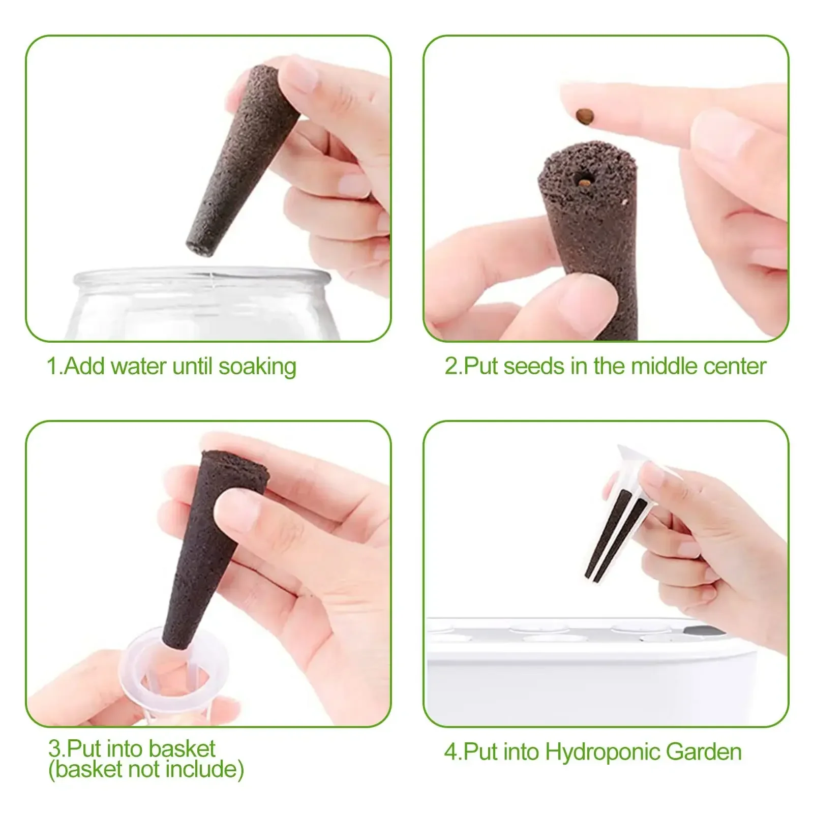 50 قطعة تنمو البذور الإسفنج استبدال نمو الجذر الإسفنج الشتلات كاتب المقابس البذور بدء البذور جراب المائية حديقة زراعة