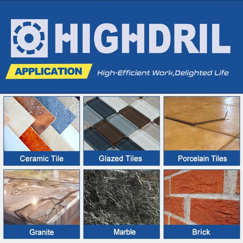HIGHDRIL 1/2pcs Superthin Cutting Disc 105/115/125mm Diamond S-shaped Turbo Saw Blade Ceramic Tile Marble Granite Cutter Plate