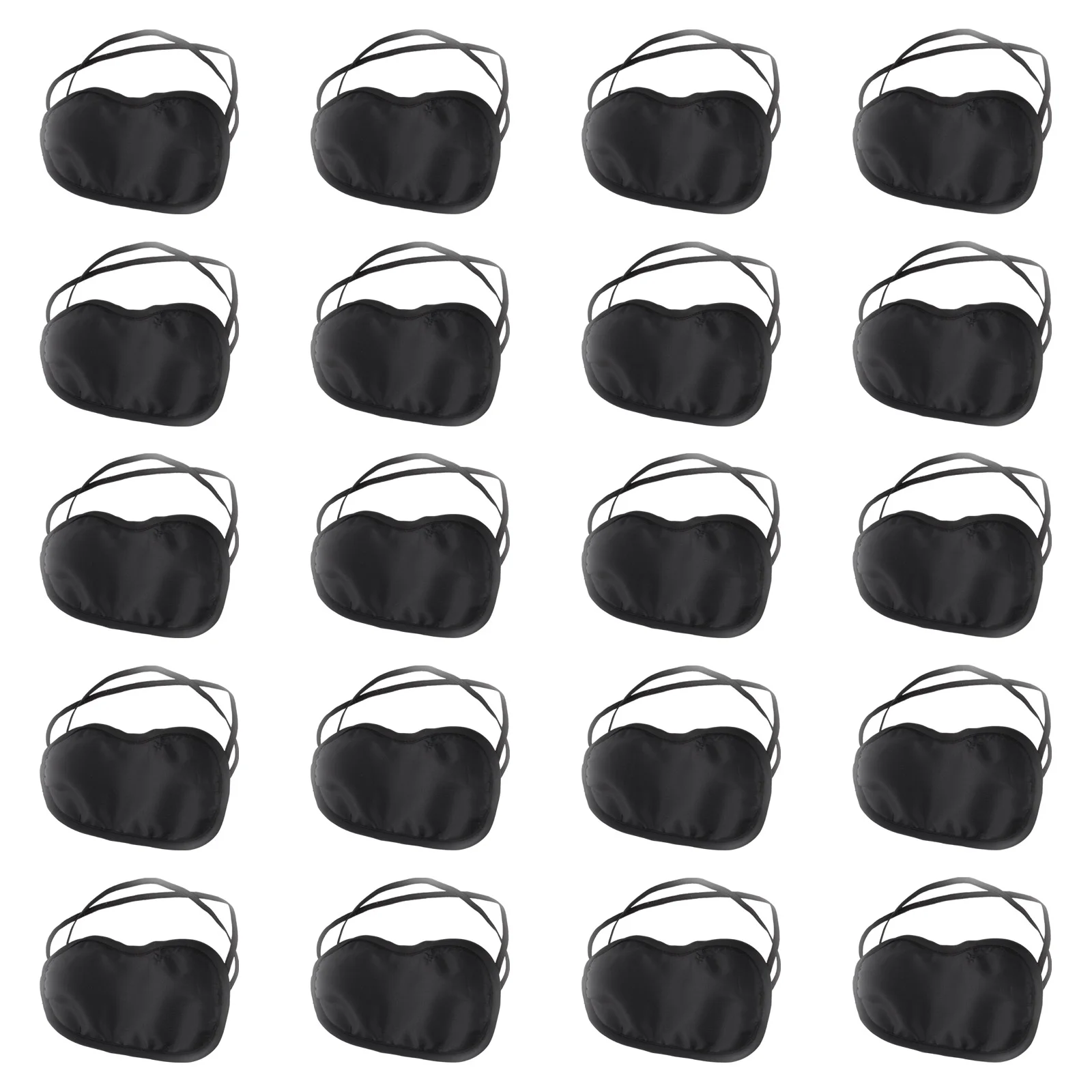 20 Pcs Sleep Mask Eye Lightproof Cover Sleeping Elastic Polyester Eyemask Supple Protective Protector