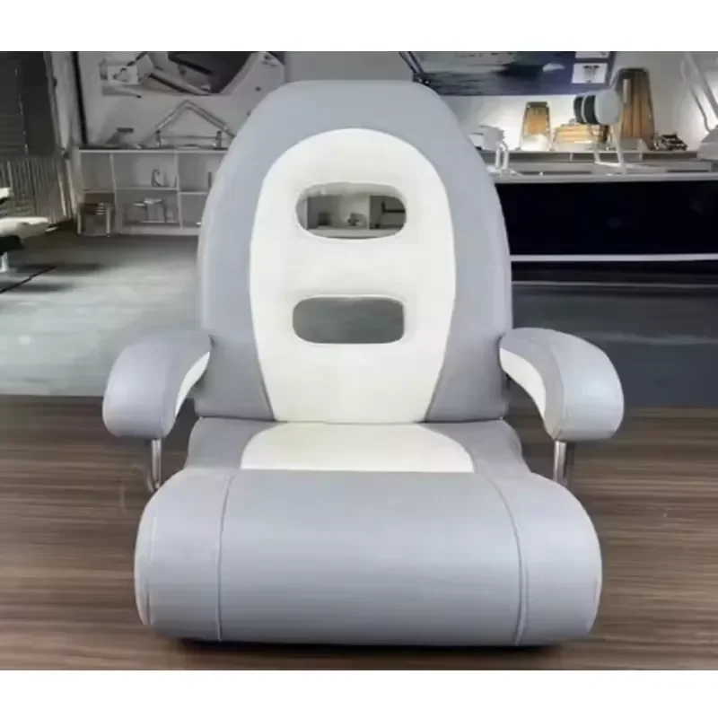 Foldable Boat Seat with Aluminum Armrests for Fishing Kayak Canoe Marine Deck Chair Comfortable Portable Outdoor Water Sports