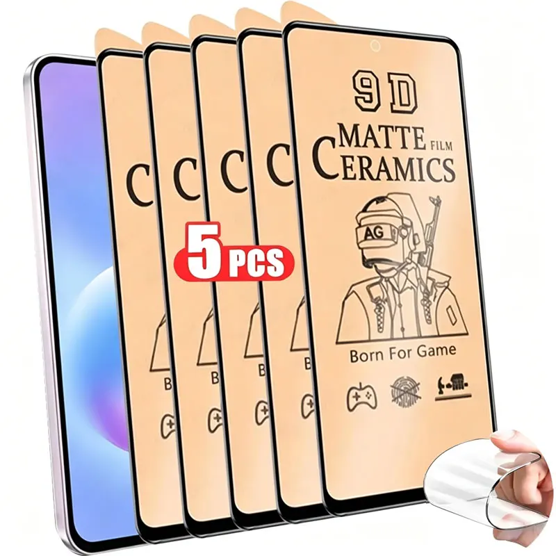 5PCS Matte Screen Protector For Samsung Galaxy A57 A37 A17 A56 A36 A55 A16 A26 A15 A54 A35 A25 A14 A34 A24 A53 A33 Ceramic Films