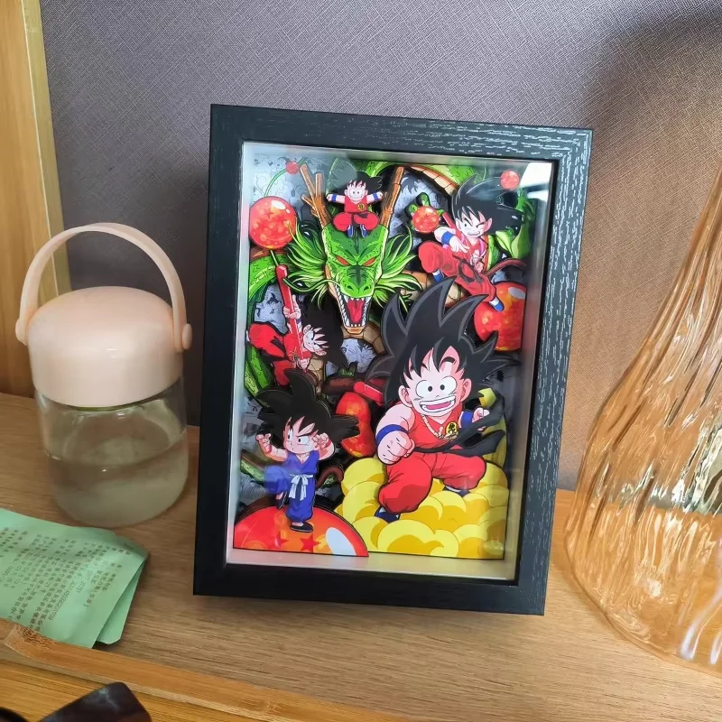 

Anime Dragon Ball 3D Decorative Painting Goku 3D Vegeta Iv Piccolo Handmade Decorative Hanging Picture Figure Model Decor Toys