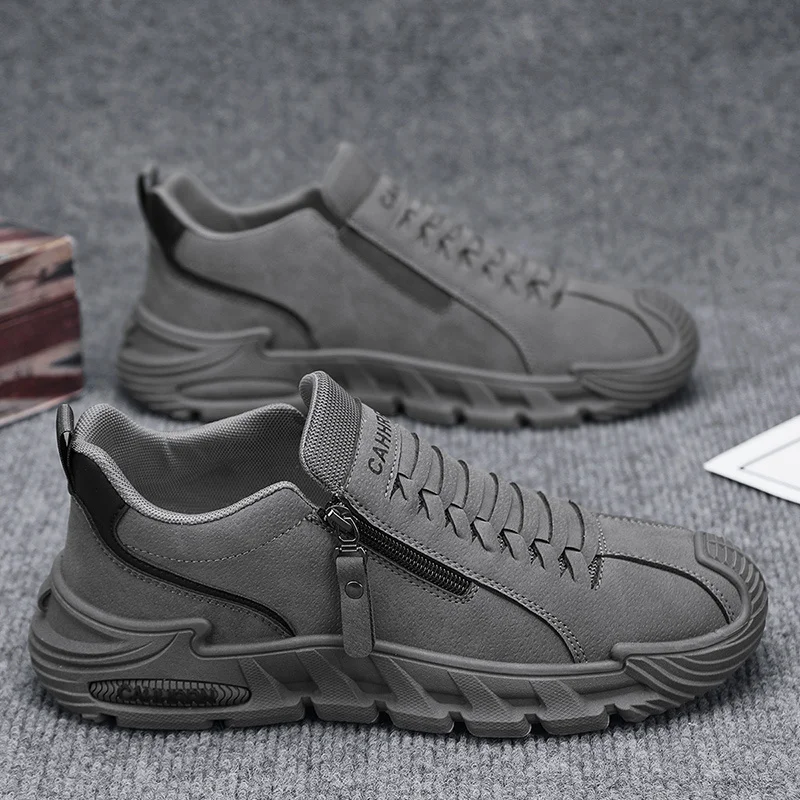 

Легкие мужские ботинки Se Work oes без шнуровки для уличного альпинизма, прочная резиновая подошва, круглый носок, плоский каблук для повседневного ношения