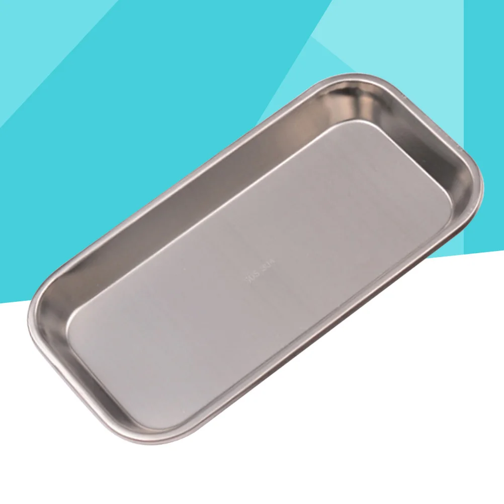 

304 Stainless Steel Tray Premium Polished Surface Reusable for Medical Dental Surgical Hospital Food Fruit Use