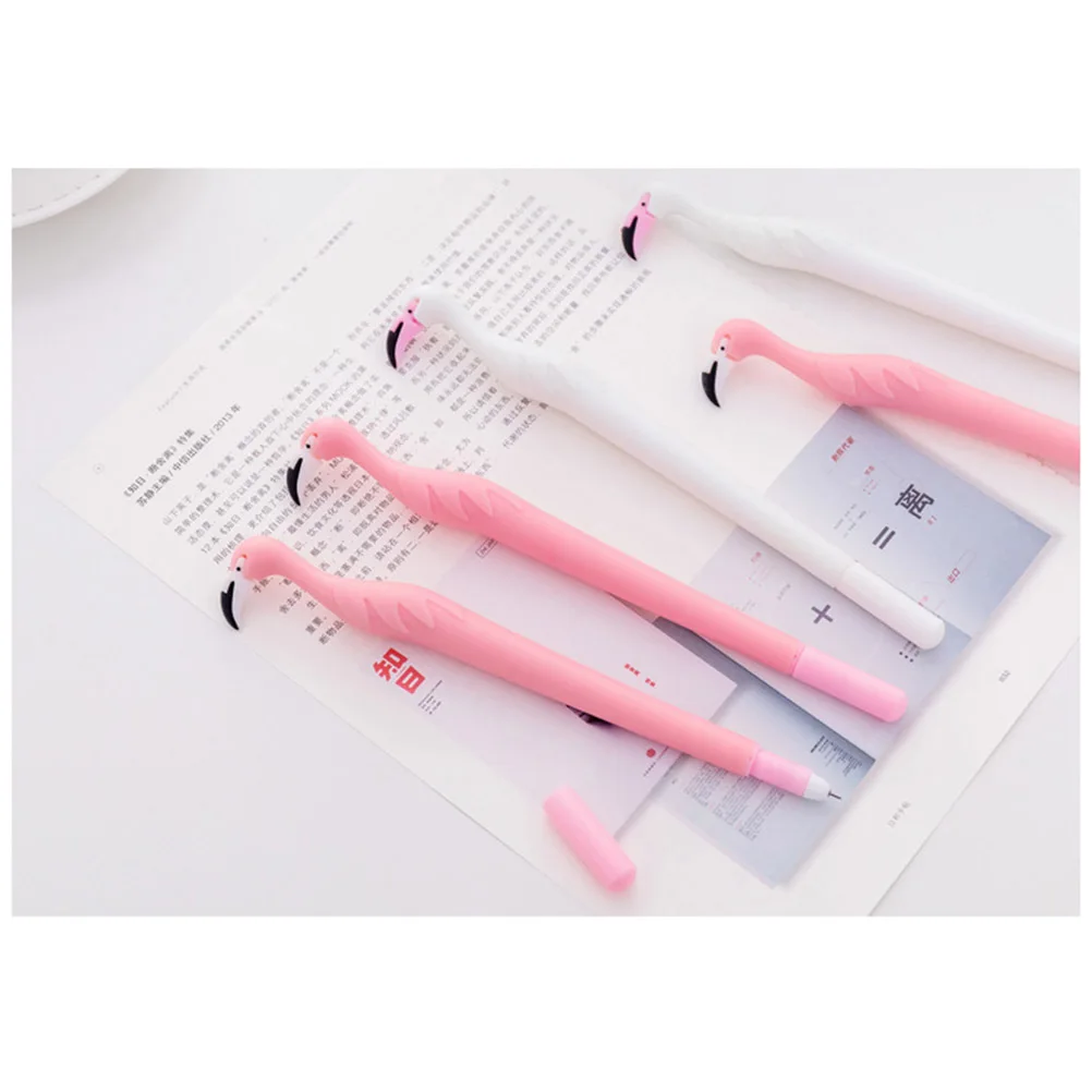 

4Pcs Gel Ink Pens Creative Cartoon Design 0.5mm Black Ink Student Kids School Supplies Writing Drawing Novelty Ballpoint Pens
