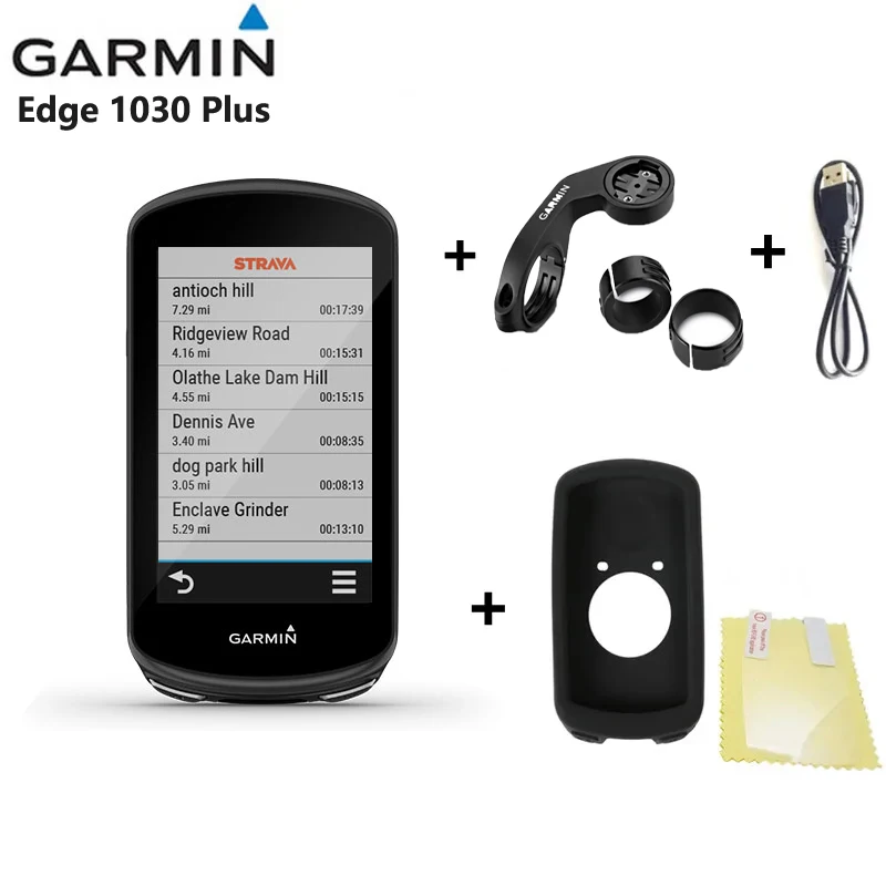 Garmin Edge 1030 Plus Cycle Computer Bike Smart GPS Navigator 98% New Multi Language Version with Case Screen Protector Mount