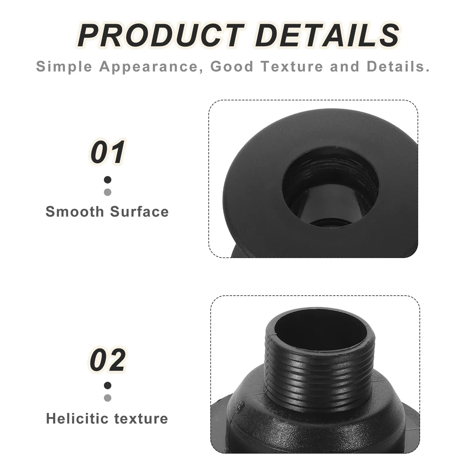 6Sets Tabletop Football Game Bushings Upgrade Plastic Foosball Table Bearings Rods 20Mm Diameter Black Replacement Soccer Board