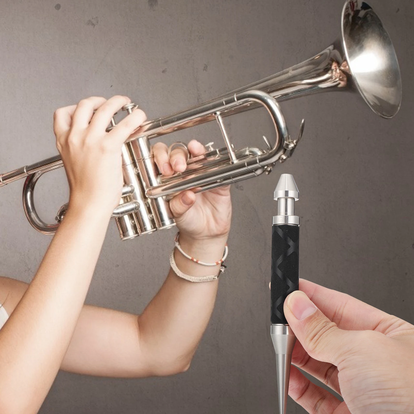 

1pc Trumpet Mouthpiece Tool Double Head High Hardness Anti Rust Nozzle Fixer Musical Instruments Trumpet Supplies Supplies