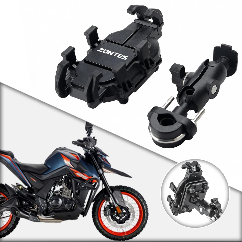 Riding Motorcycle Aluminum Phone Navigation Holder Shock Absorber For ZONTES 150X 310M RX4 RX5 ZT125 RC401 RC300 Z300 368 350E