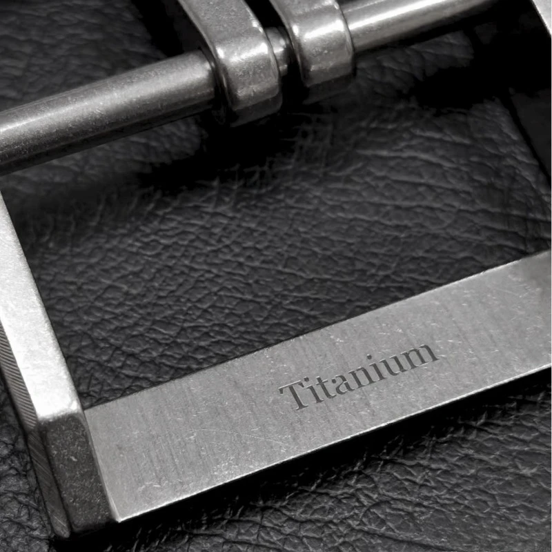 45 مللي متر التيتانيوم النقي مشبك حزام مزدوج الدبوس ، حزام الخصر رئيس ، الرجال سميكة التيتانيوم معدن مقاومة للصدأ المضادة للحساسية مشبك حزام #5