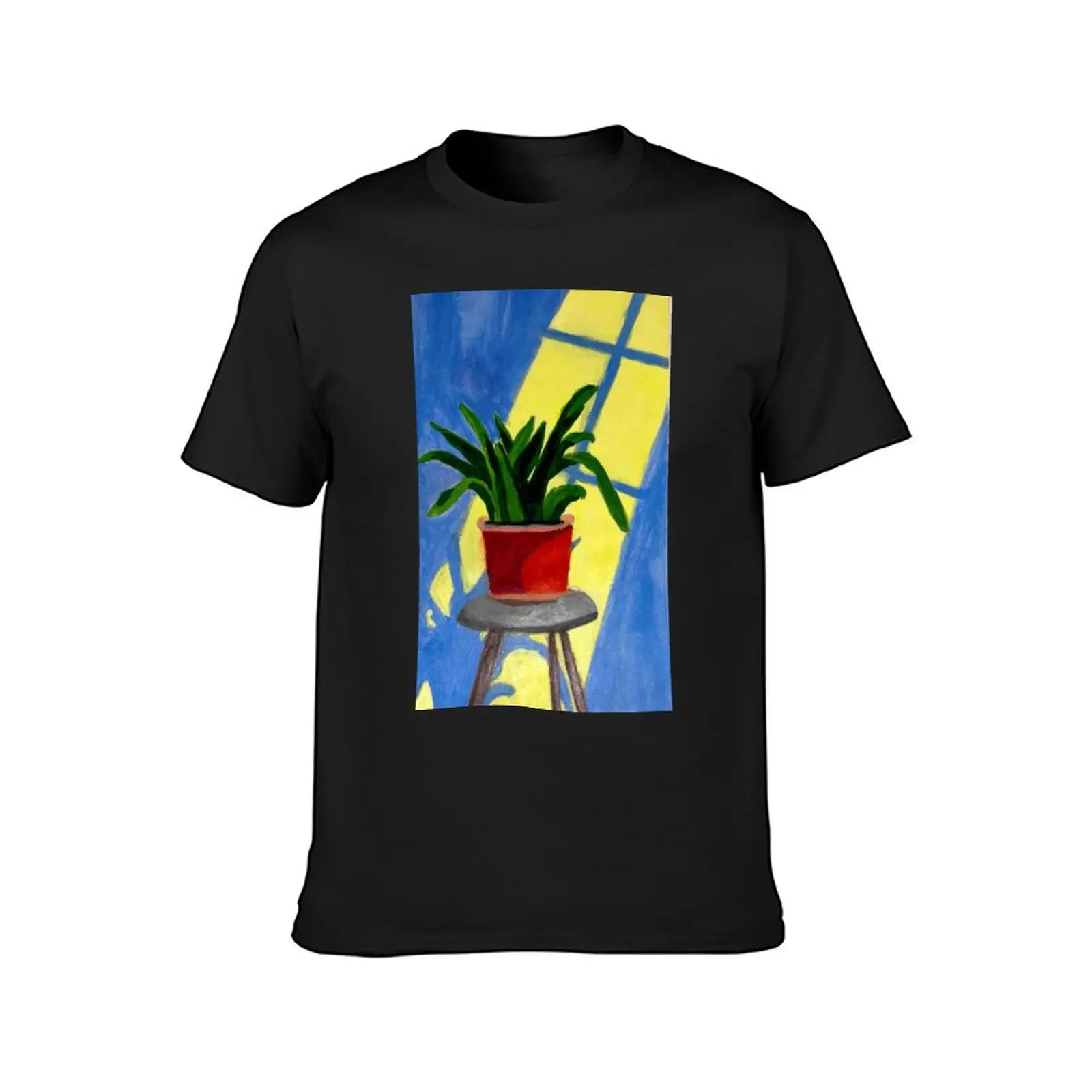 Plant painting with sunlight view T-Shirt graphics tops vintage clothes summer tops mens t shirt graphic