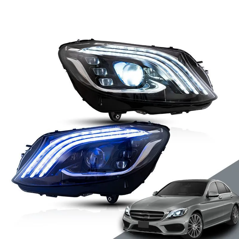 

Car Headlight Automobile Reverse Fog Parking Running Front lights For Mercedes-Benz C-Class W205 2015-2020 Led Head Lamp